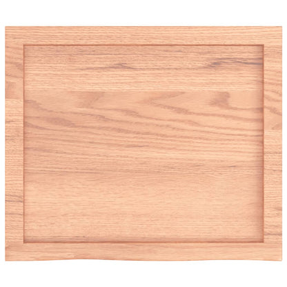 Table Top 60x50x(2-6) Treated Solid Wood Oak Light Brown 60 cm