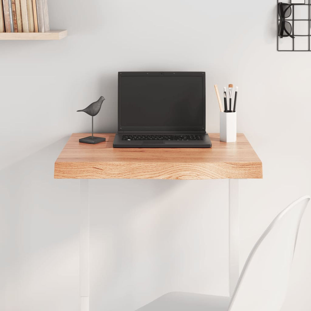 vidaXL Table Top 60x50x(2-6) Treated Solid Wood Oak Light Brown