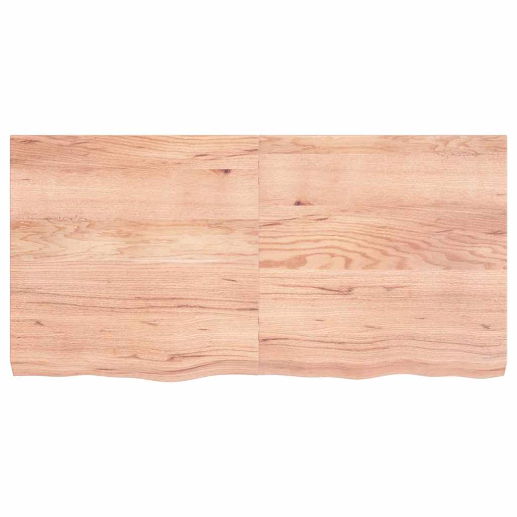 Table Top 60x60x(2-6) Treated Solid Wood Oak Light Brown 120 cm