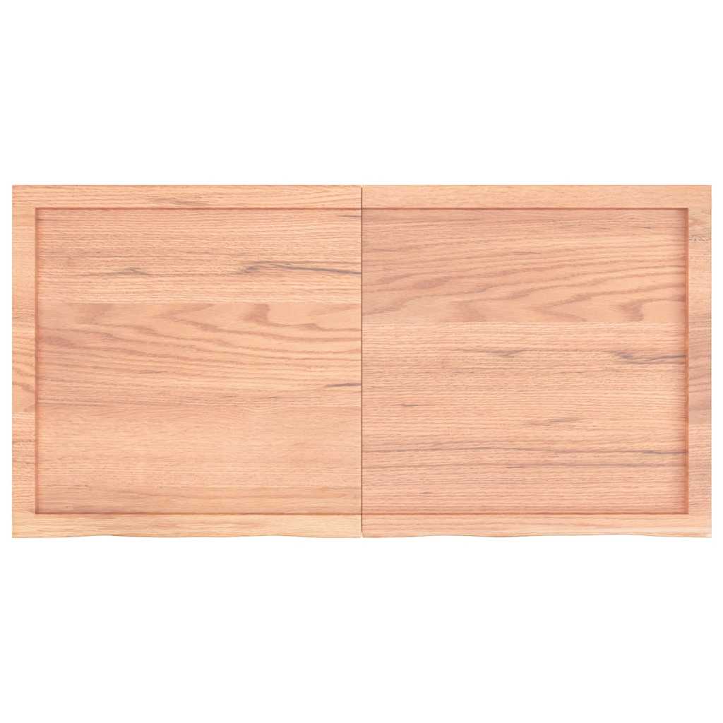 Table Top 60x60x(2-6) Treated Solid Wood Oak Light Brown 120 cm