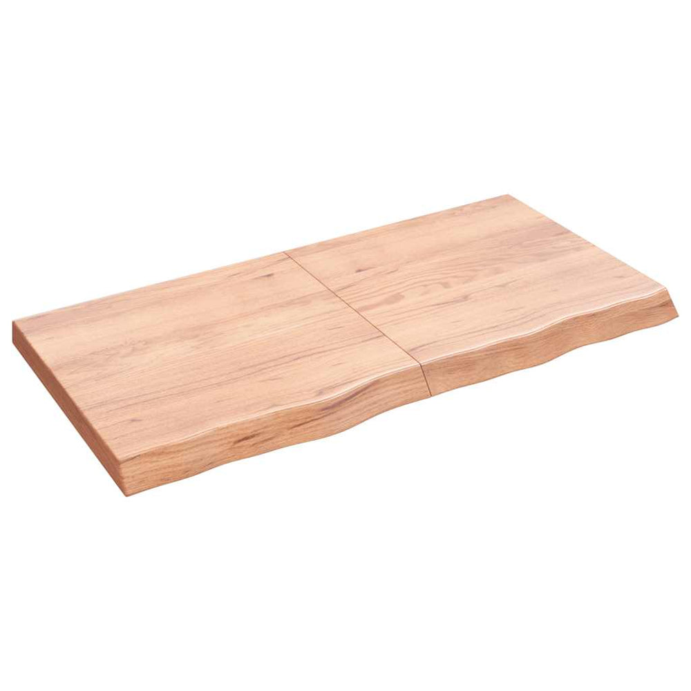 vidaXL Table Top 60x60x(2-6) Treated Solid Wood Oak Light Brown