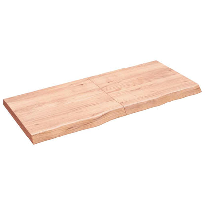 Table Top 60x60x(2-6) Treated Solid Wood Oak Light Brown 140 cm