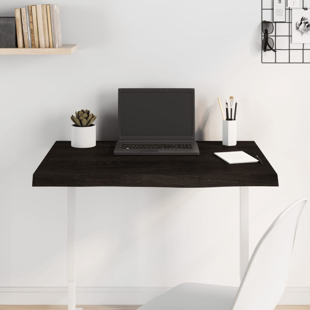 vidaXL Table Top 60x60x(2-6) Treated Solid Wood Oak Dark Brown