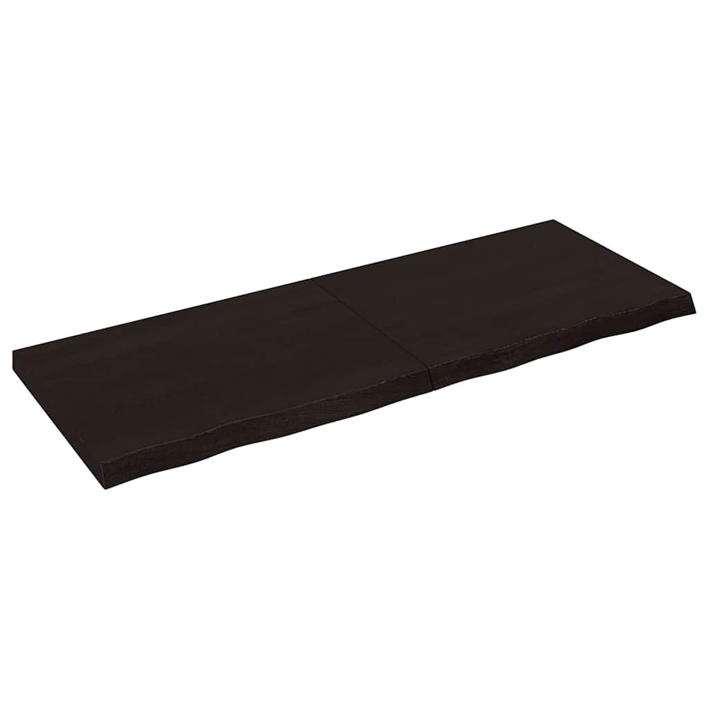 Table Top 60x60x(2-6) Treated Solid Wood Oak Dark Brown 160 cm