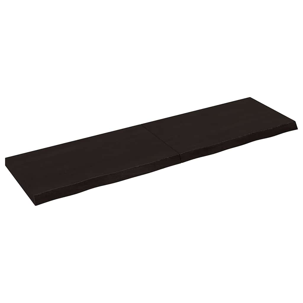 Table Top 60x50x(2-6) Treated Solid Wood Oak Dark Brown 180 cm