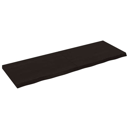 Table Top 60x60x(2-6) Treated Solid Wood Oak Dark Brown 180 cm