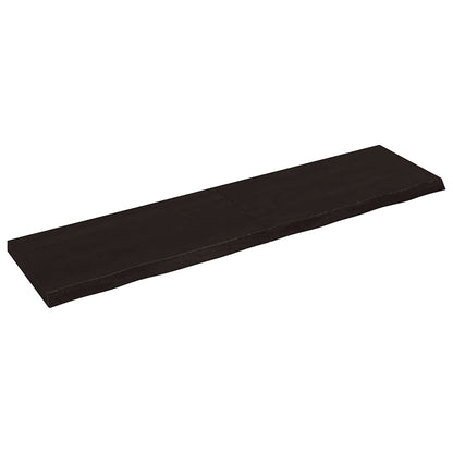 Table Top 60x50x(2-6) Treated Solid Wood Oak Dark Brown 200 cm