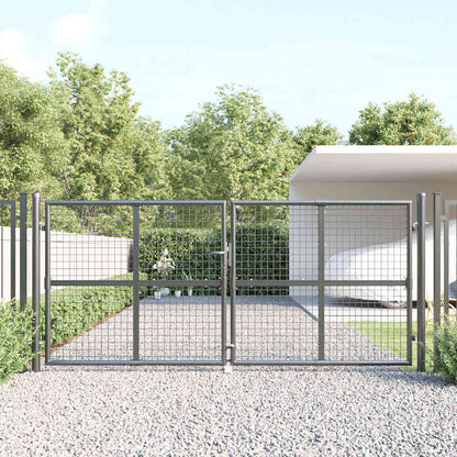 Mesh Garden Gate 300x125 cm Galvanised Steel Anthracite