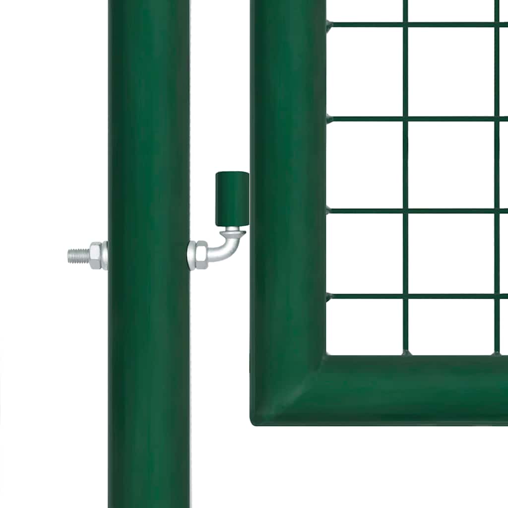 vidaXL Mesh Garden Gate Green 400x125 cm Galvanised Steel 5
