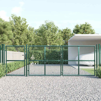 Garden Gate Steel Green 400 cm 125 cm