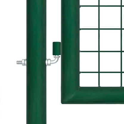 vidaXL Mesh Garden Gate Green 500x125 cm Galvanised Steel 5