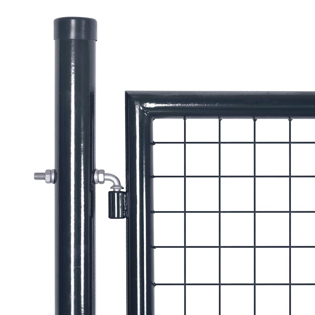 vidaXL Mesh Garden Gate Anthracite 350x125 cm Galvanised Steel 5