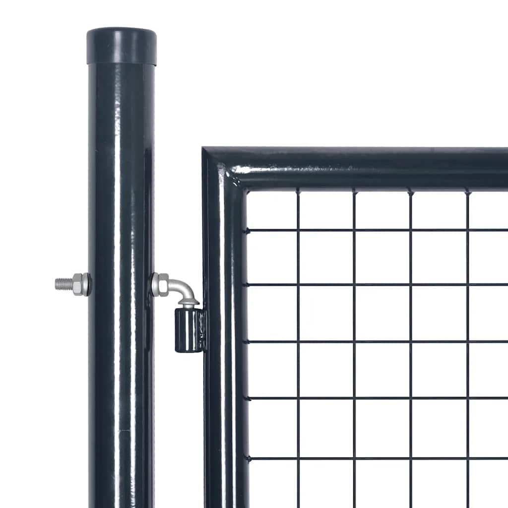 vidaXL Mesh Garden Gate Anthracite 400x125 cm Galvanised Steel 5