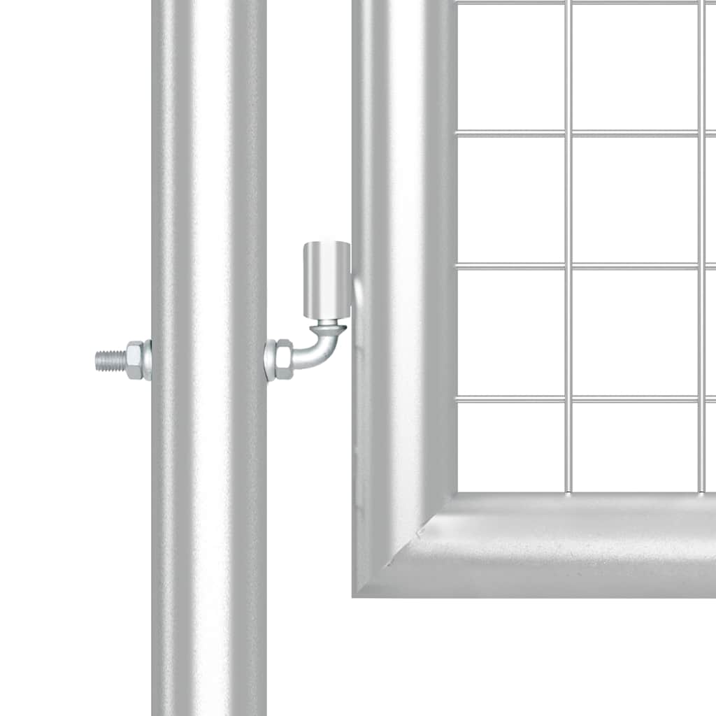 vidaXL Mesh Garden Gate Silver 400x125 cm Galvanised Steel 5
