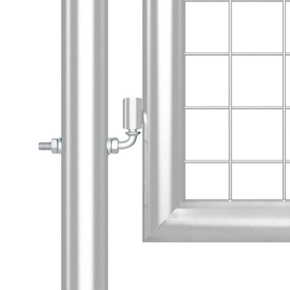 vidaXL Mesh Garden Gate Silver 400x125 cm Galvanised Steel 5