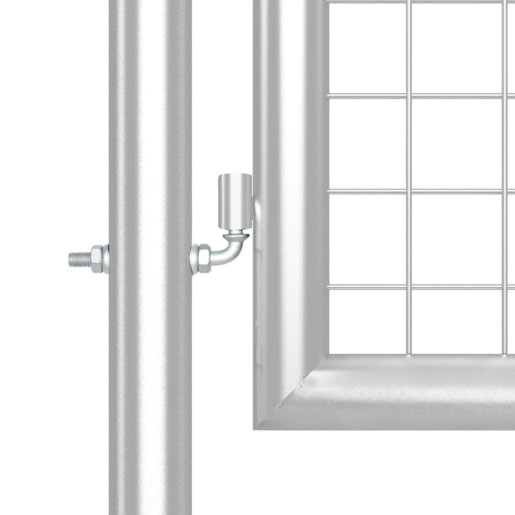 vidaXL Mesh Garden Gate Silver 500x125 cm Galvanised Steel 4