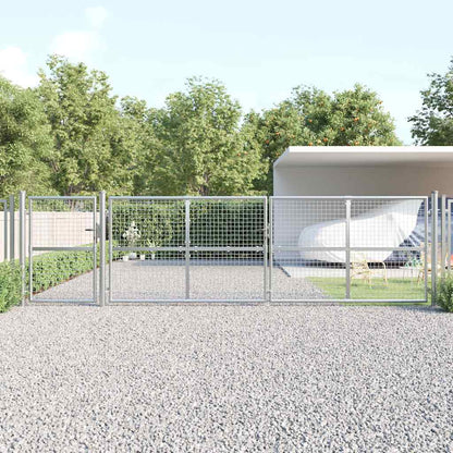 vidaXL Mesh Garden Gate Silver 500x125 cm Galvanised Steel 1