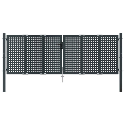 vidaXL Garden Gate Anthracite 300x100 cm Steel 3