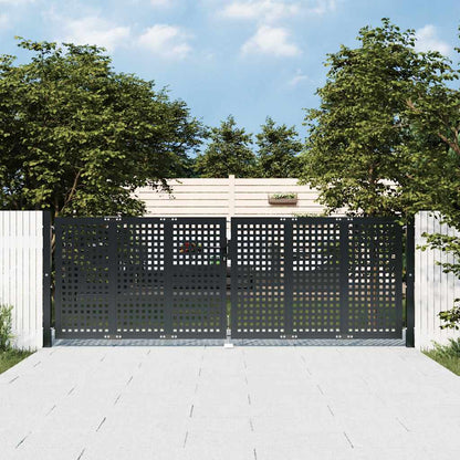 vidaXL Garden Gate Anthracite 300x100 cm Steel 1
