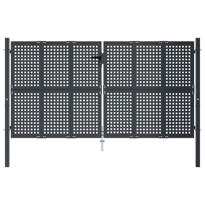 vidaXL Garden Gate Anthracite 300x125 cm Steel 3