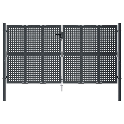 vidaXL Garden Gate Anthracite 300x150 cm Steel 3