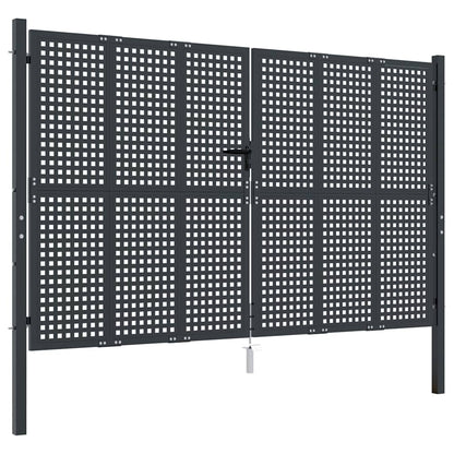 vidaXL Garden Gate Anthracite 300x175 cm Steel 2