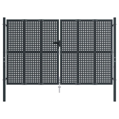 vidaXL Garden Gate Anthracite 300x175 cm Steel 3