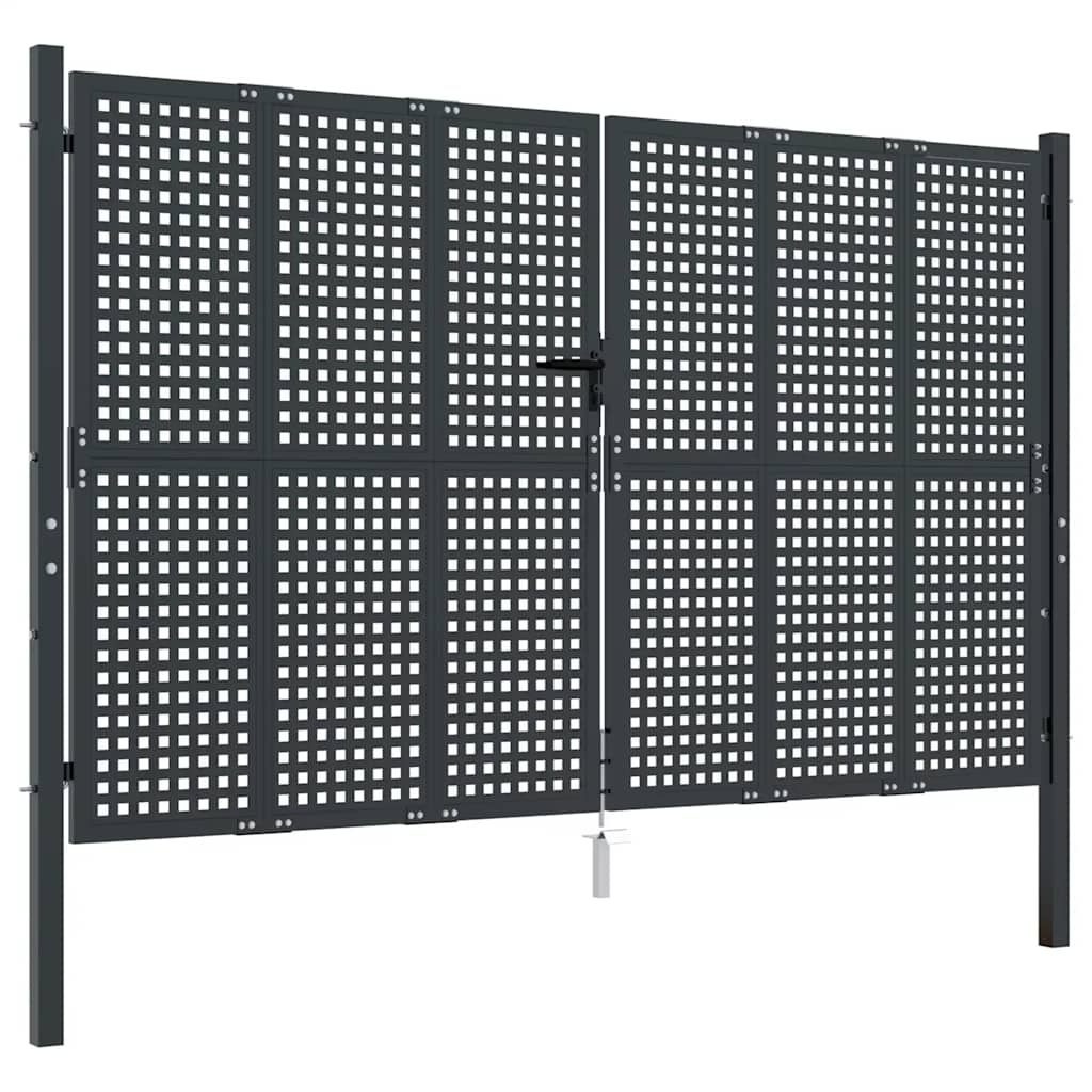 vidaXL Garden Gate Anthracite 300x200 cm Steel 2