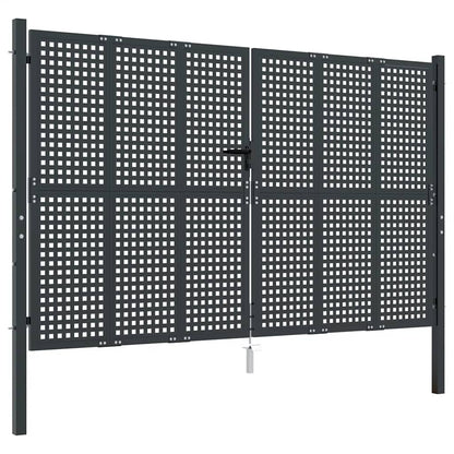 vidaXL Garden Gate Anthracite 300x200 cm Steel 2