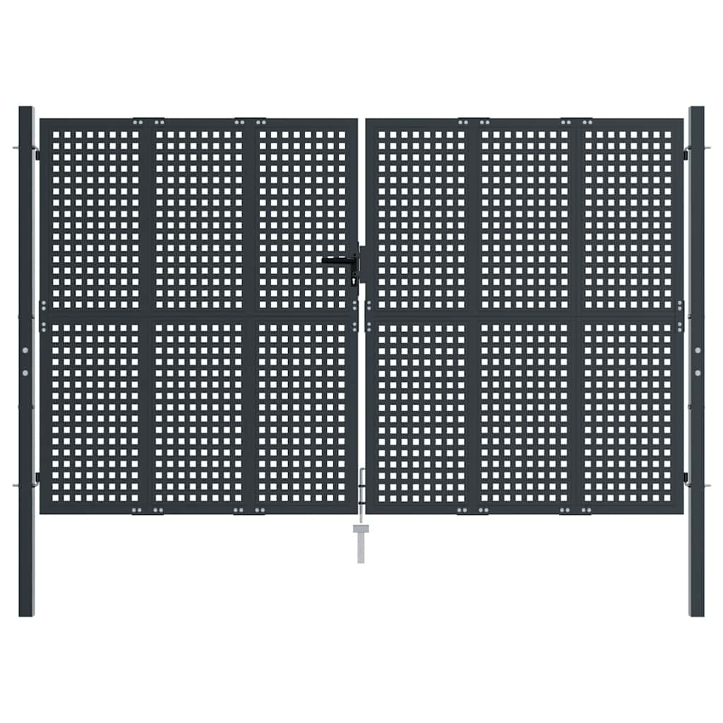 vidaXL Garden Gate Anthracite 300x200 cm Steel 3