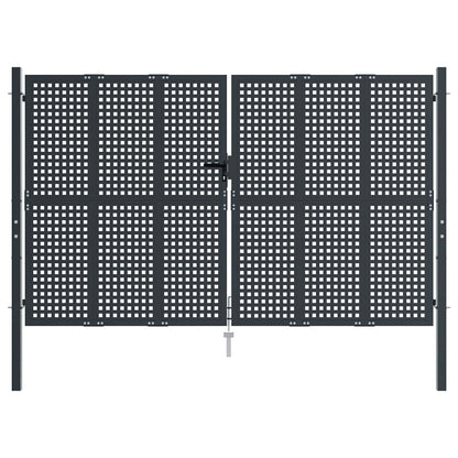 vidaXL Garden Gate Anthracite 300x200 cm Steel 3