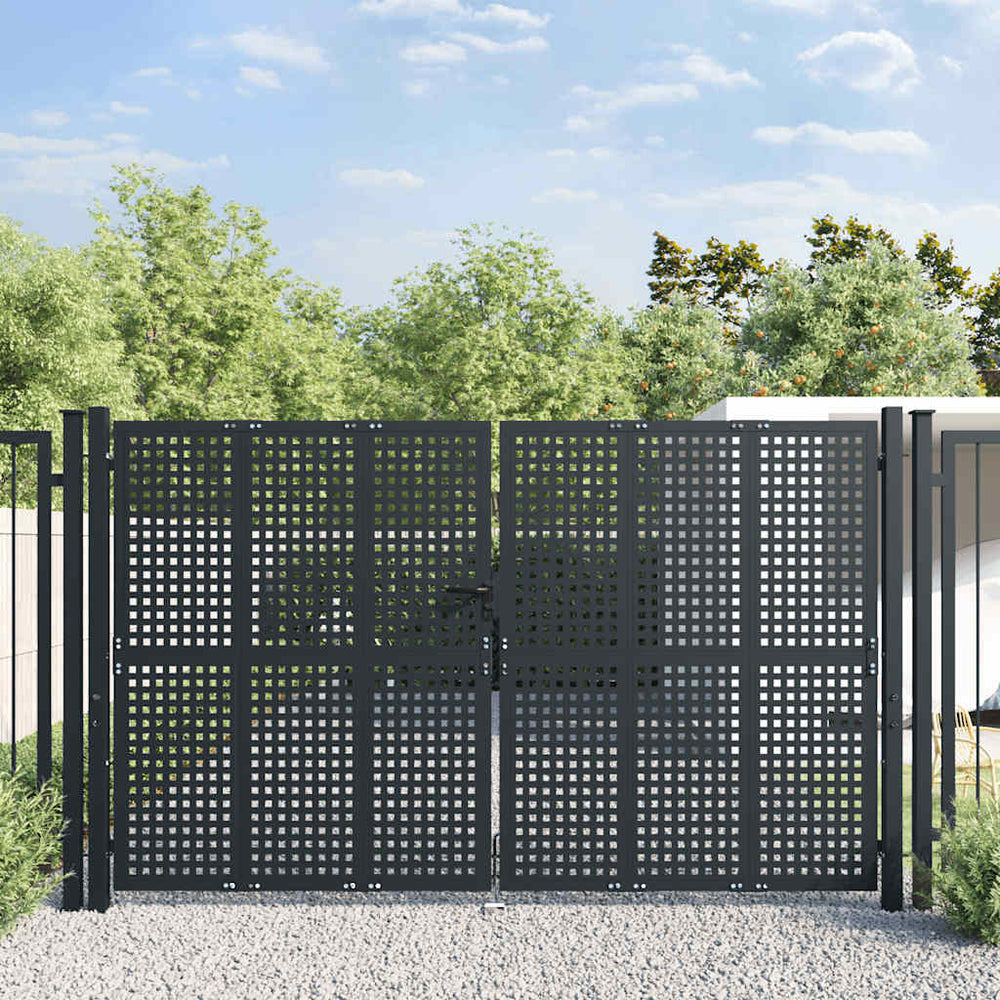 vidaXL Garden Gate Anthracite 300x200 cm Steel