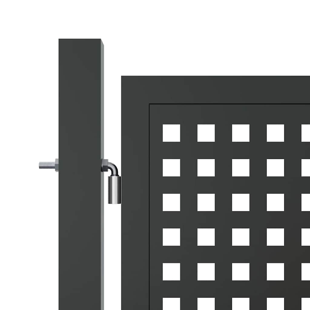 vidaXL Garden Gate Anthracite 400x75 cm Steel 4