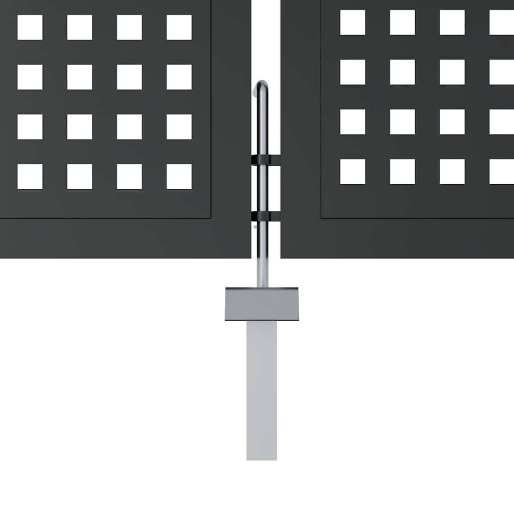 vidaXL Garden Gate Anthracite 400x75 cm Steel 5