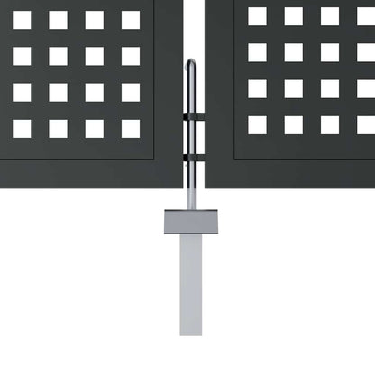 vidaXL Garden Gate Anthracite 400x75 cm Steel 5