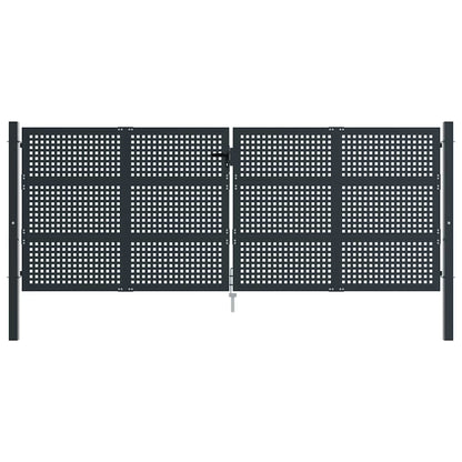 vidaXL Garden Gate Anthracite 400x125 cm Steel 3