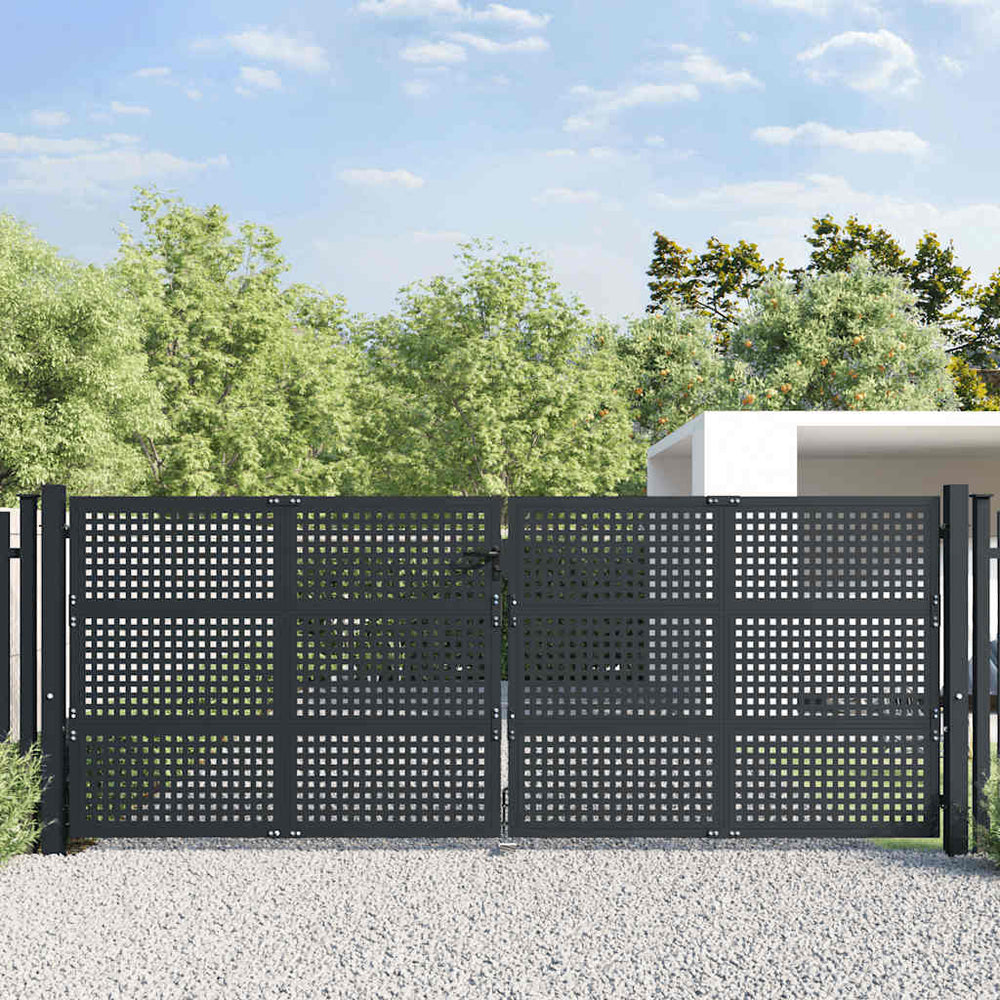 vidaXL Garden Gate Anthracite 400x150 cm Steel