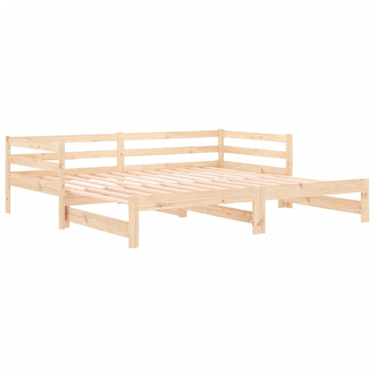 vidaXL Pull-out Day Bed 2x(90x190) cm Solid Wood Pine