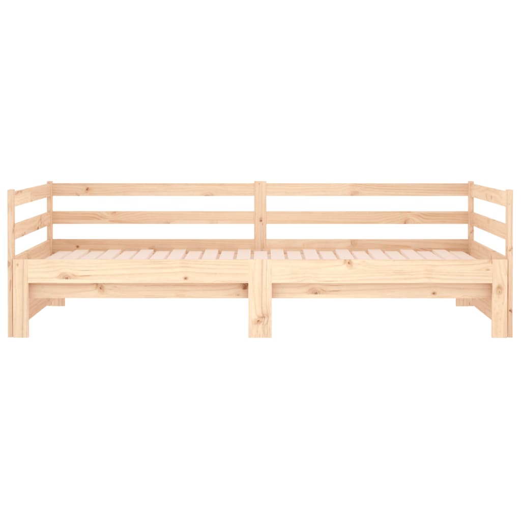 vidaXL Pull-out Day Bed 2x(90x190) cm Solid Wood Pine