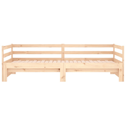 vidaXL Pull-out Day Bed 2x(90x190) cm Solid Wood Pine