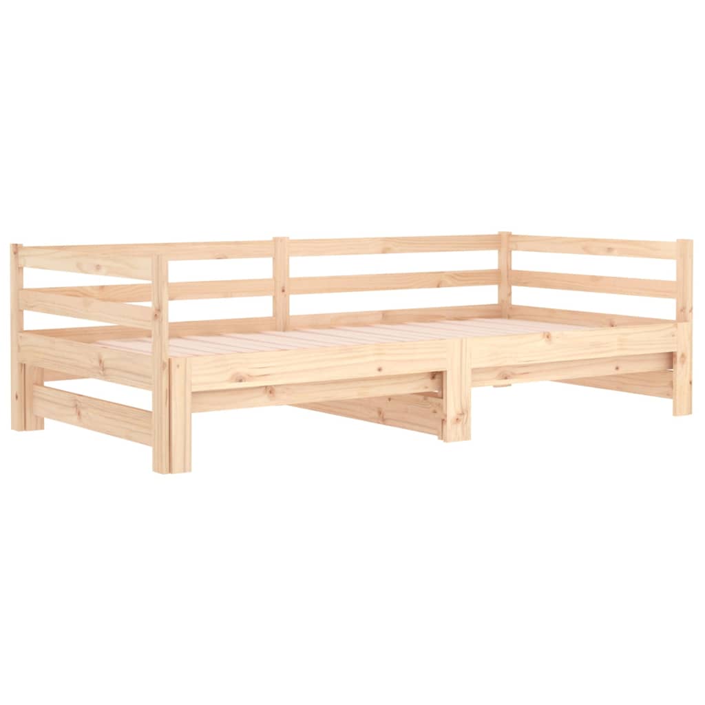 vidaXL Pull-out Day Bed 2x(90x190) cm Solid Wood Pine