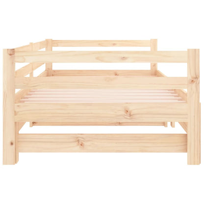 vidaXL Pull-out Day Bed 2x(90x190) cm Solid Wood Pine