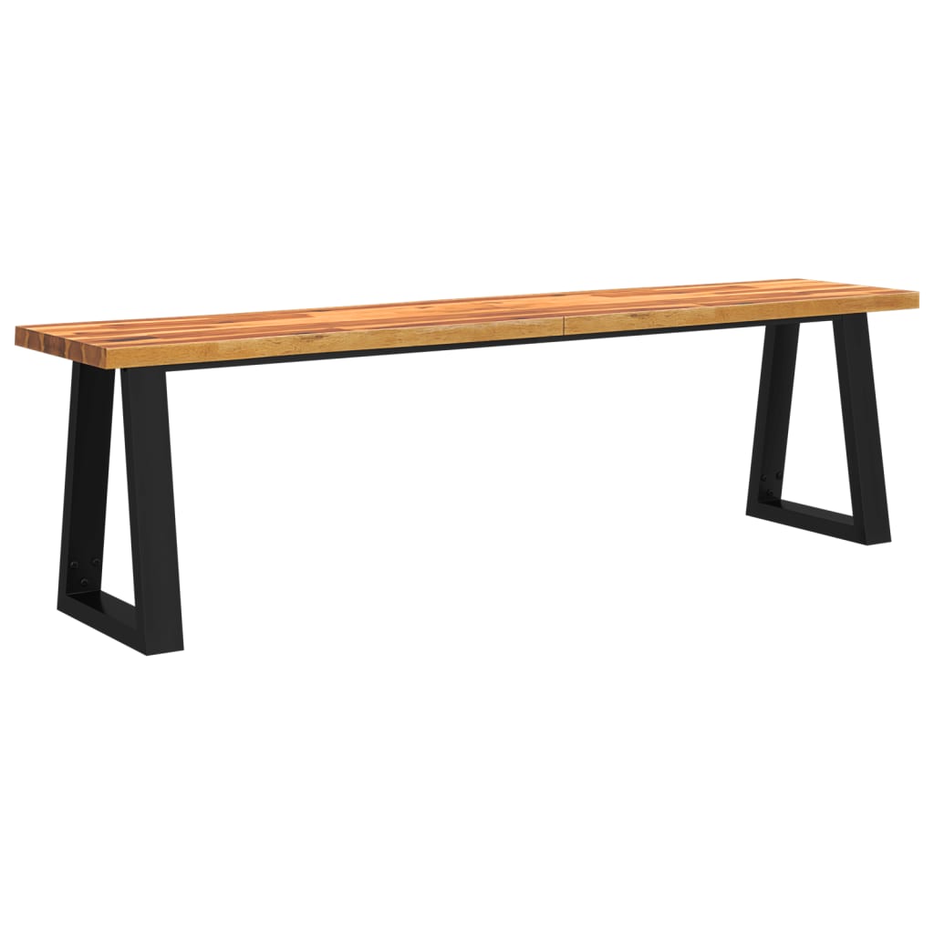 vidaXL 3 Piece Dining Set with Live Edge Solid Wood Acacia 4