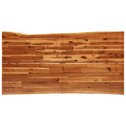 vidaXL 3 Piece Dining Set with Live Edge Solid Wood Acacia 5
