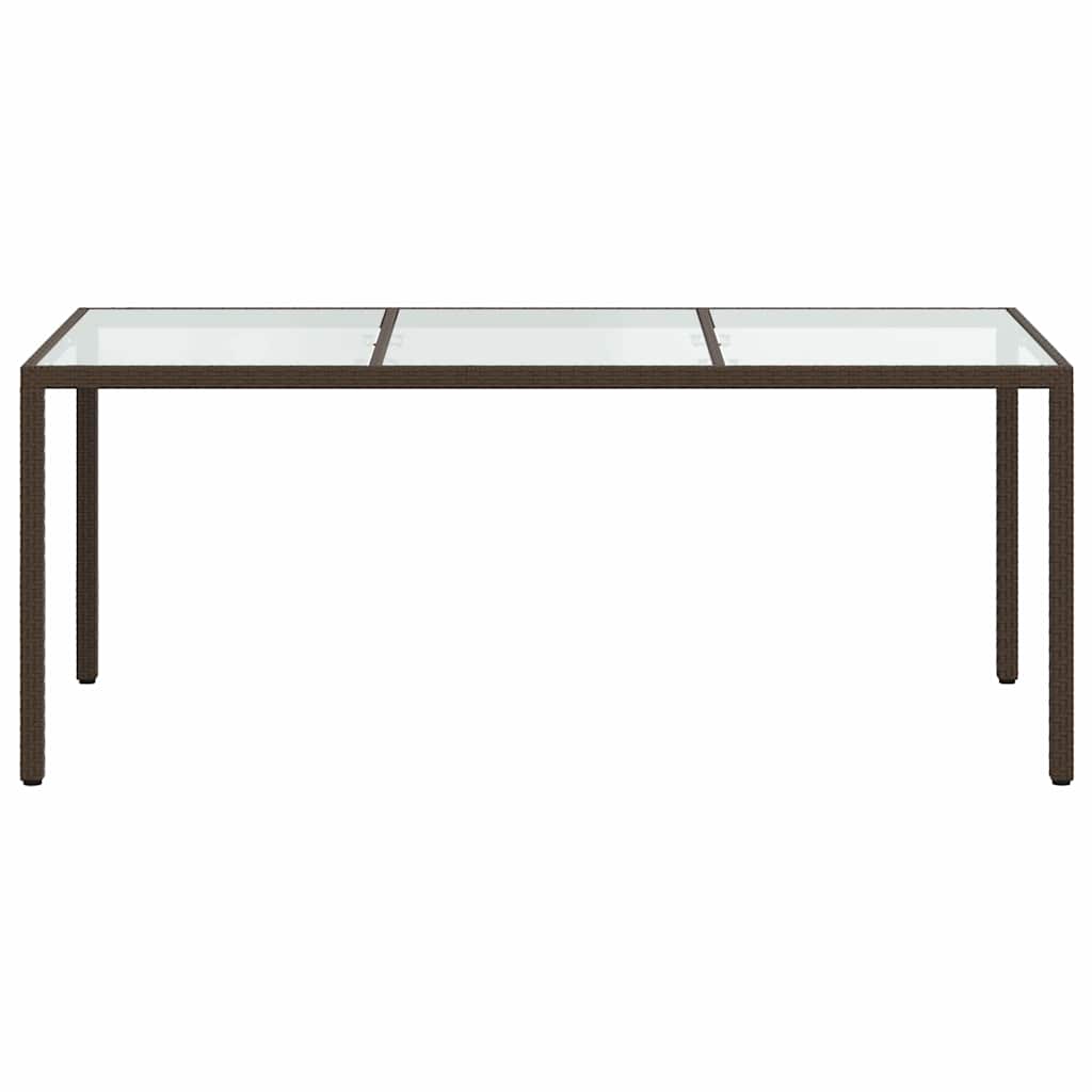 vidaXL 9 Piece Garden Dining Set with Cushions Brown Poly Rattan 6