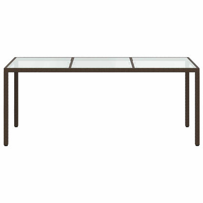 vidaXL 9 Piece Garden Dining Set with Cushions Brown Poly Rattan 6
