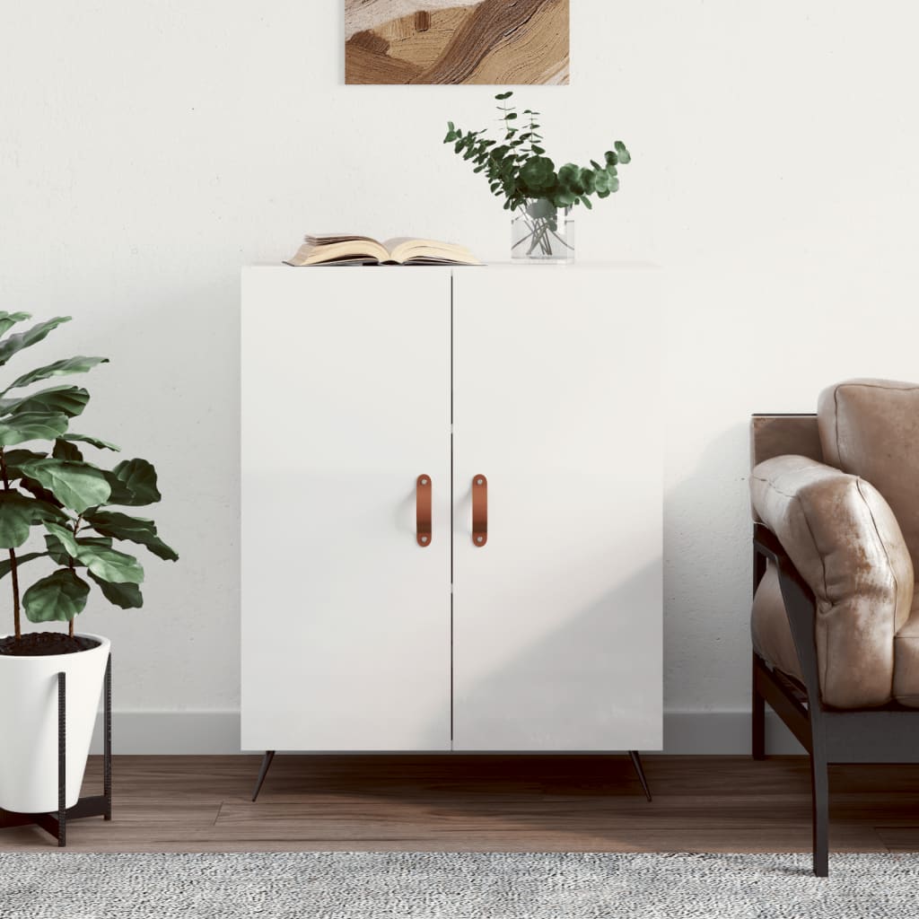 Sideboard 69,5x34x90 cm Engineered Wood High gloss white