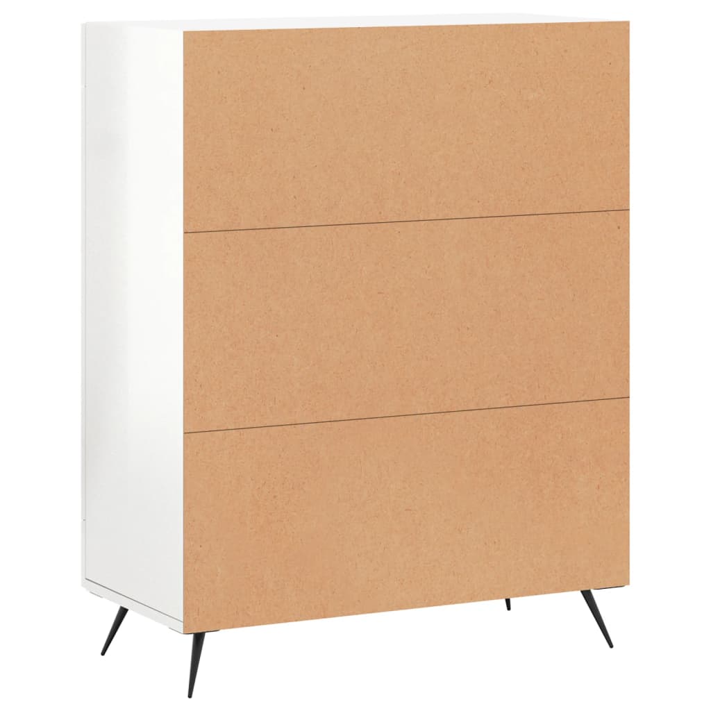 Sideboard 69,5x34x90 cm Engineered Wood High gloss white