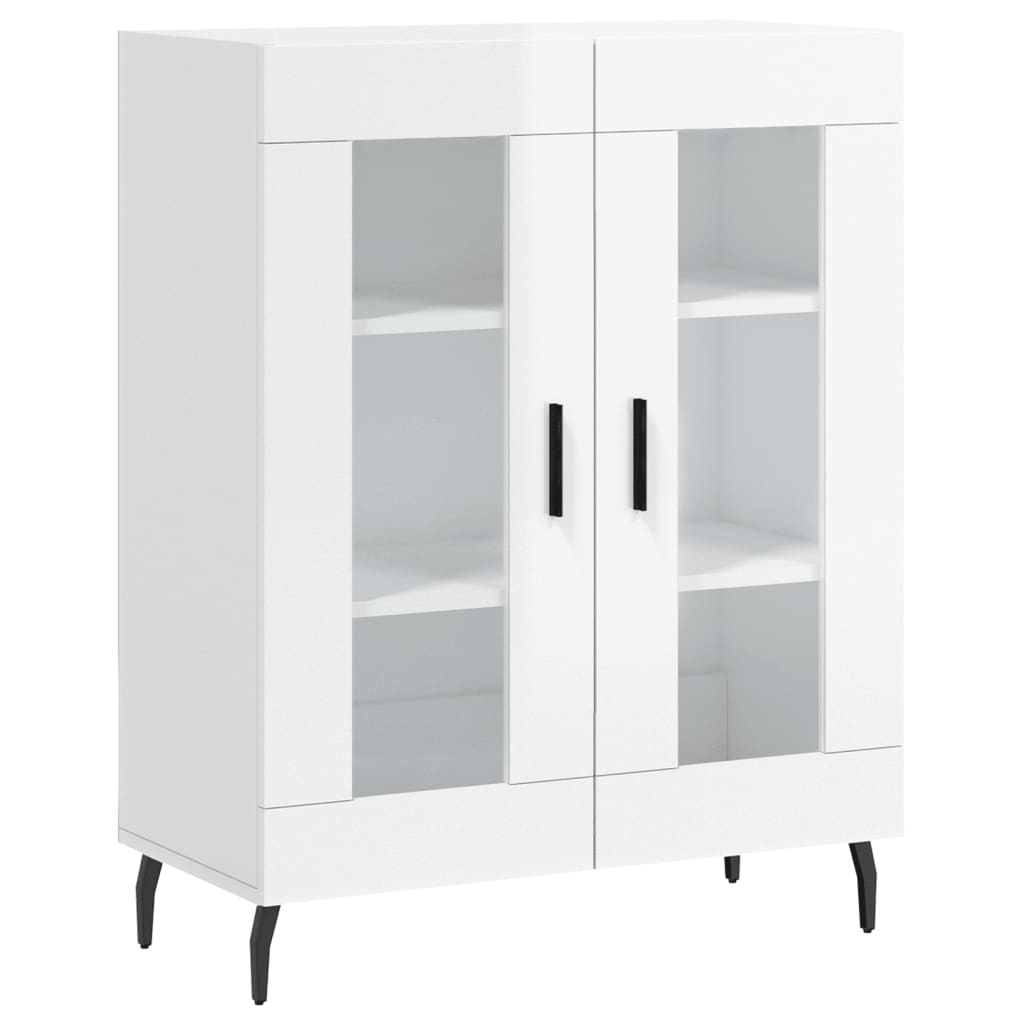 vidaXL Sideboard High Gloss White 69.5x34x90 cm Engineered Wood