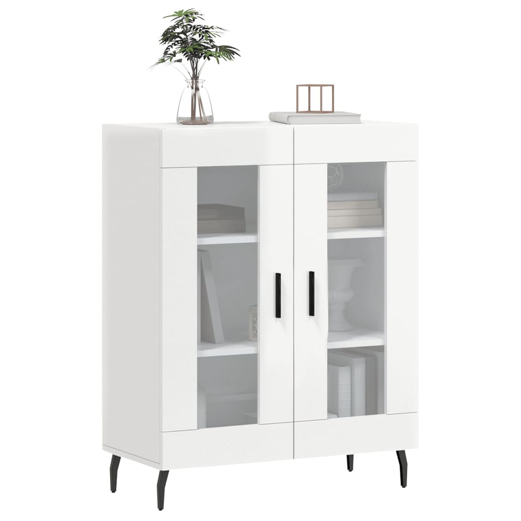 vidaXL Sideboard High Gloss White 69.5x34x90 cm Engineered Wood